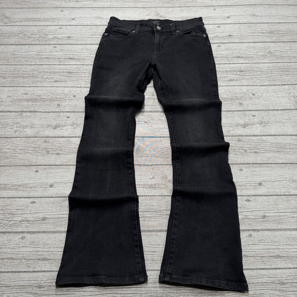 Banana Republic Jeans Women's 28/6 Black Denim Mid Rise Bootcut Fit Streetwear